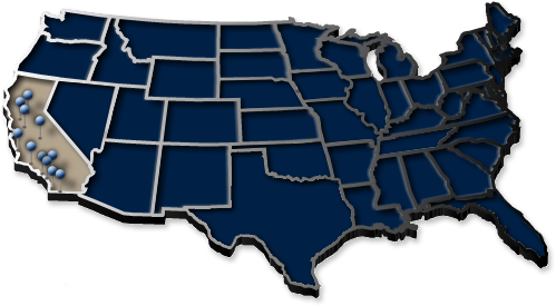 US Map of Testan Law Locations